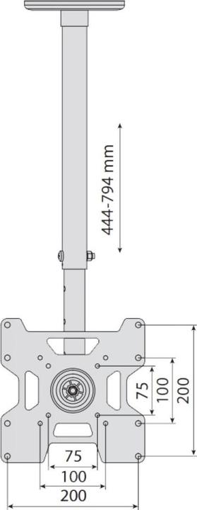Actual product image Techly Bracket for LCD display - Steel - Black - Screen size: 58.4-94 cm (23"-37") (Various)