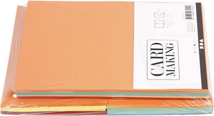 Productafbeelding Creativ Company Blanco kaart en enveloppe 10,5 x 15 cm, 50 stuks, Veelkleurig (50 Pcs.)