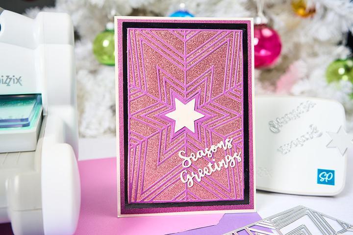 Immagine prodotto Sizzix Stencil di punzonatura Thinlits "Cosmopolitan Christmas, Star Bright di Stacey Park".