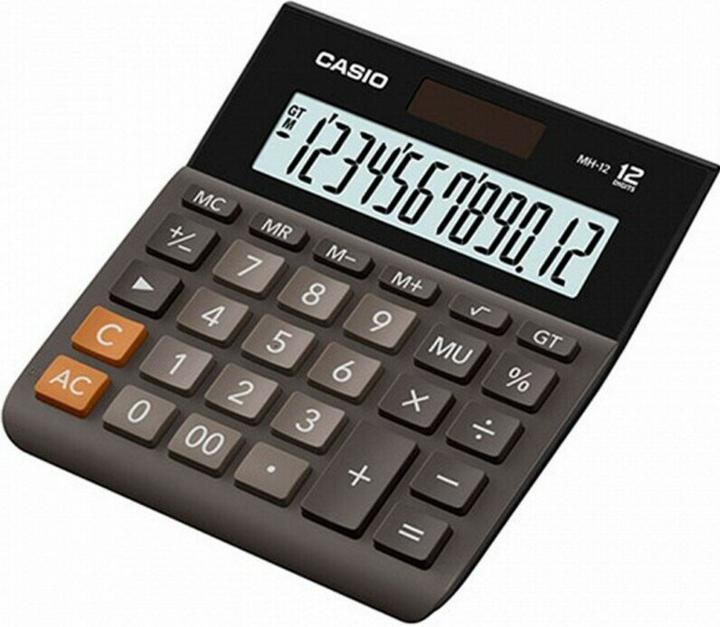 Produktbild Casio Desktop calculator MH-12, 127 x 136.5 x 28.8 mm, black (Batterien, Solarzellen)