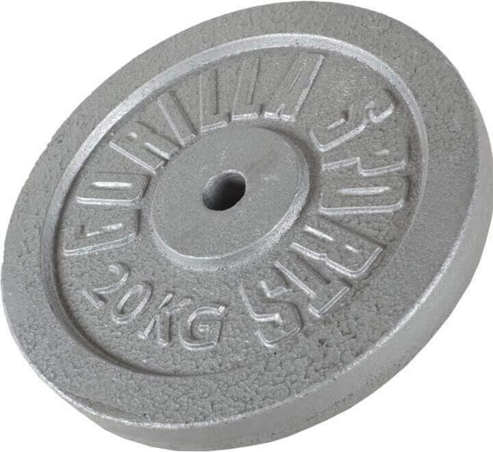 Immagine prodotto Gorilla Sports Peso piastra in argento fuso 0,5-30 KG (1 x 20 kg)