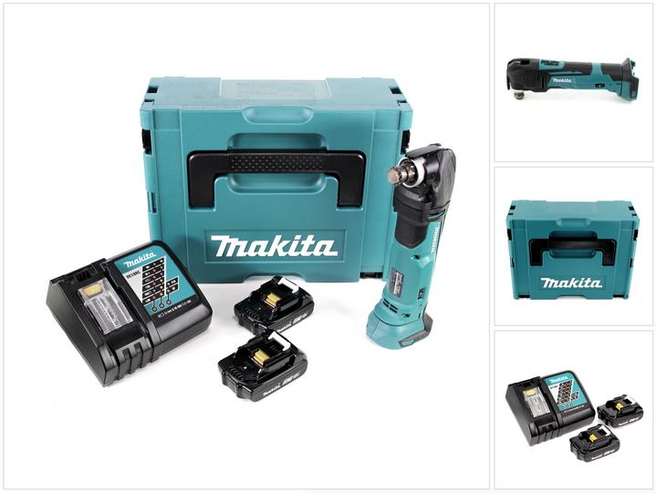 Makita DTM 51 RAJ Battery Multitool Oscillator 18 V + 2x Battery 2.0 Ah + Charger + Makpac