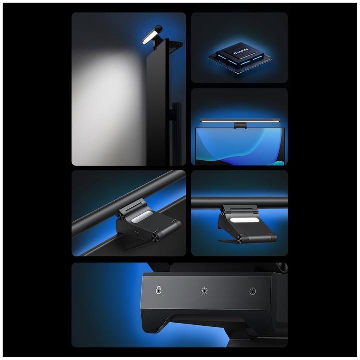Productafbeelding Baseus i-wok2 Series USB Asymmetrische Lichtbron Scherm Hanglamp (Jeugd) Zwart (160 lm)