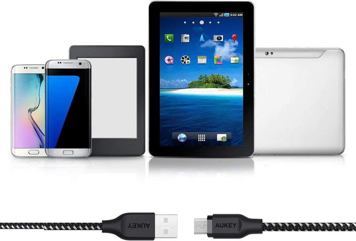Produktbild Aukey Geflochtenes Kabel (1.20 m, USB 2.0)