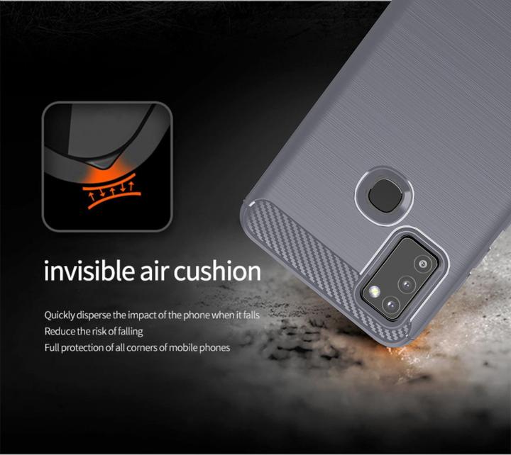 Actual product image Cadorabo TPU Ultra Slim carbon stainless steel combo cover (Samsung Galaxy M51)