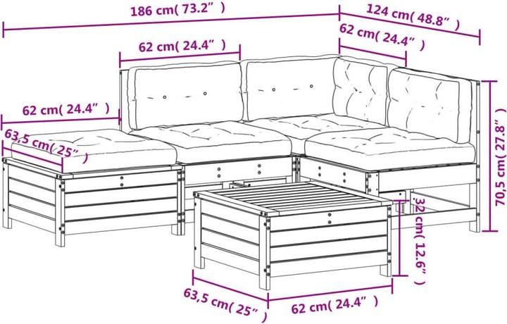 Image du produit VidaXL Ensemble salon de jardin 10 pièces avec coussins