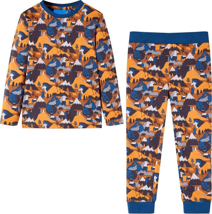 Image du produit VidaXL Pyjama enfant manches longues Cognac 140,Matière : 100 (140)