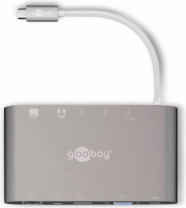 Actual product image Goobay USB-C Multiport-Adapter (USB-C, 11 Ports)