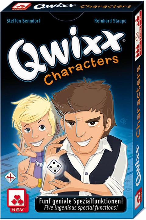 Produktbild ASS Altenburg Qwixx Characters, Würfelspiel, für 2-5 Spieler, ab 8 Jahren (DE-Erweiterung) (Polnisch, Französisch, Englisch)