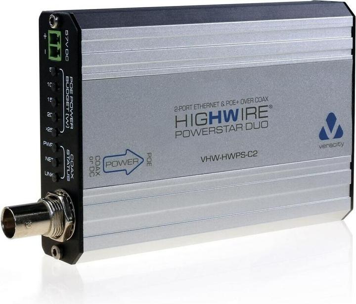 Immagine prodotto Veracity Telecamera HIGHWIRE Powerstar Duo (802,3at (PoE+), 25 W)