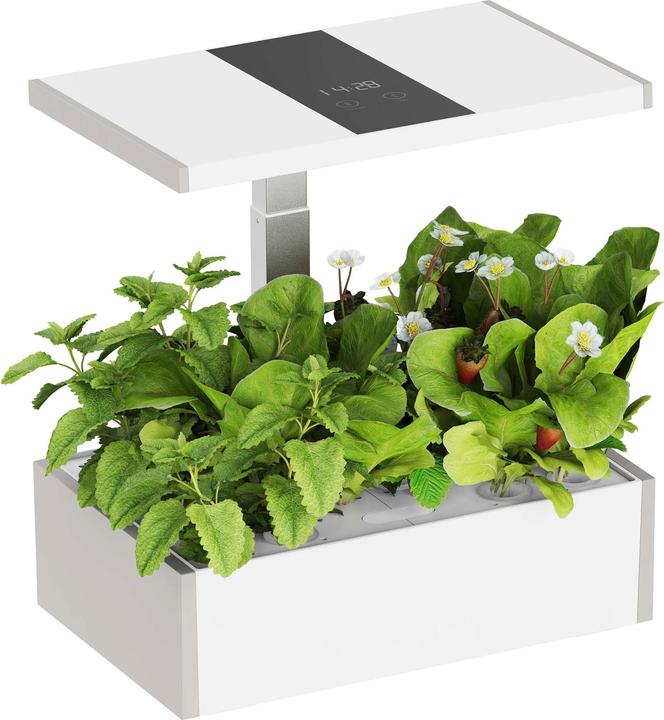 Produktbild Wiltec Indoor Gartensystem weiss Kräutergarten Mini Garten für drinnen LED