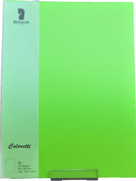 Rössler Coloretti Foglio A4 160g Verde chiaro Confezione da 10 (165 g/m², 1 x)