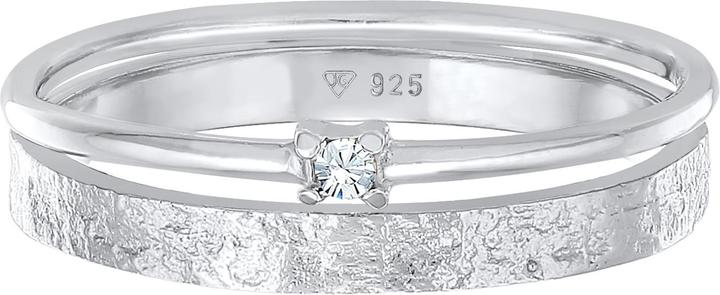 Produktbild Elli Kristall Ring, Organic, Ring Set, Solitär-Ring (58, 925 Silber)