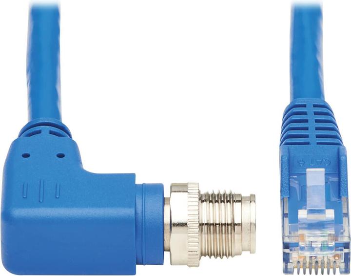 Image du produit Eaton M12 X-Code Cat6 1G UTP CMR-LP Ethernet Cable Right-Angle M12m/RJ45m IP68 PoE Blue 2m (UTP, CAT6, 2 m)