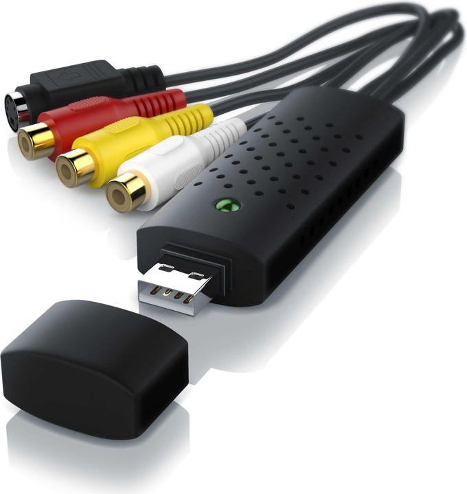 CSL Carte d'acquisition vidéo audio USB, convertisseur audio vidéo, VHS, adaptateur vidéo de (USB 2.0, signal TV analogique)