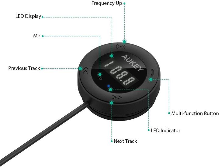Produktbild Aukey BT-F4 Wireless FM Transmitter and Receiver