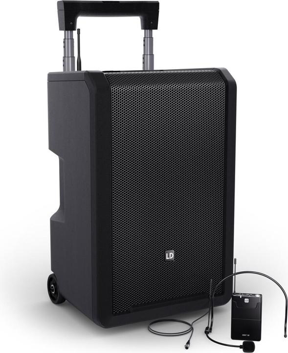 Actual product image LD Systems ANNY® 10 BPH B8 - 10" mobile Bluetooth® PA speaker with rechargeable battery, mixer and 1x headset (1x 80 W)