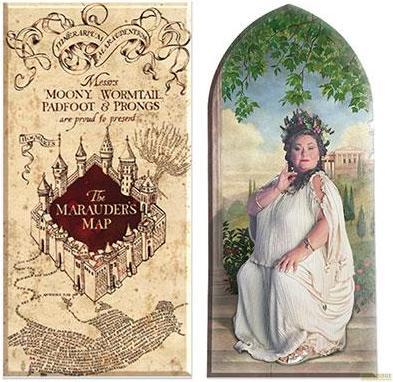 NoName HARRY POTTER - Carte du Maraudeur - Set de 2 magnets (2 x)