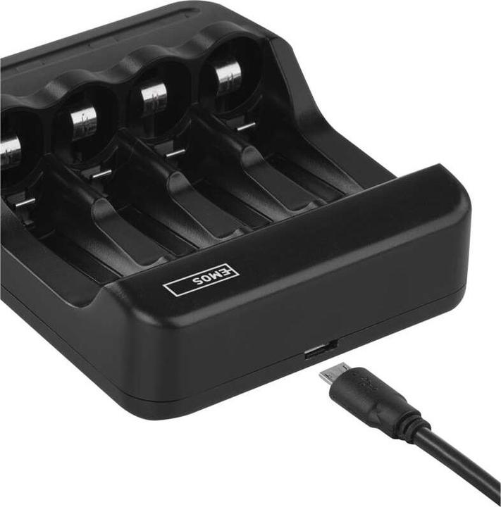 Immagine prodotto Emos Caricabatterie BCN-40 (1 pz., AAA, Caricabatterie senza batteria)