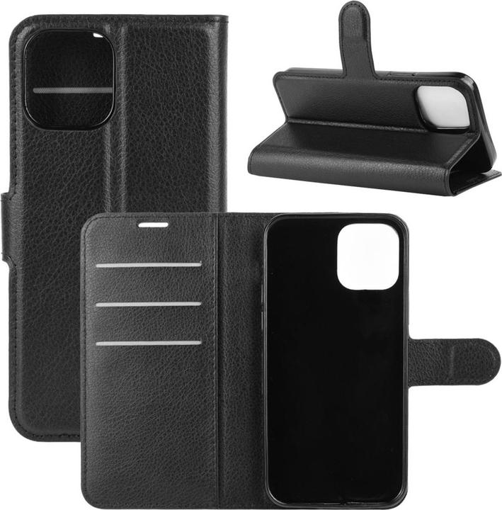 Produktbild König Design Hülle Handy Schutz für Apple iPhone 12 Mini Case Cover Tasche Etuis Schwarz Neu (Apple iPhone 12 mini)