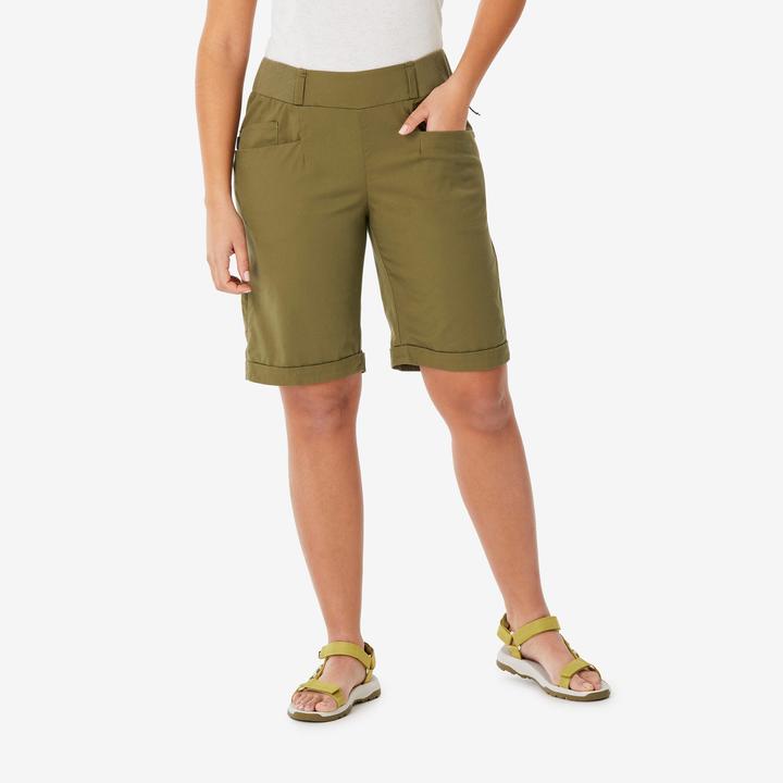 Image du produit Quechua Bermuda nh500 vert olive doré f (46)