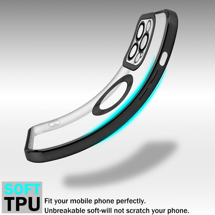 Actual product image Cadorabo TPU Chrome Case with Camera Protector for Apple iPhone 13 PRO MAX (Apple iPhone 13 Pro Max)