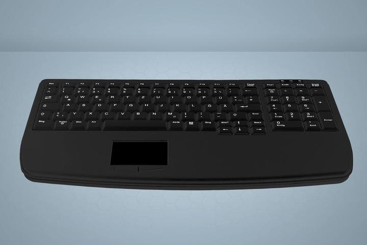 Image du produit Active Key Industry 4.0 Notebook Style Clavier Touchpad Ultraflat avec NumPad PS2 Noir (DE, Filaire)
