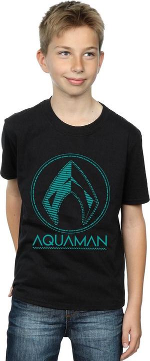 Actual product image Boys Aquaman Aqua Logo T-Shirt (152, 158)