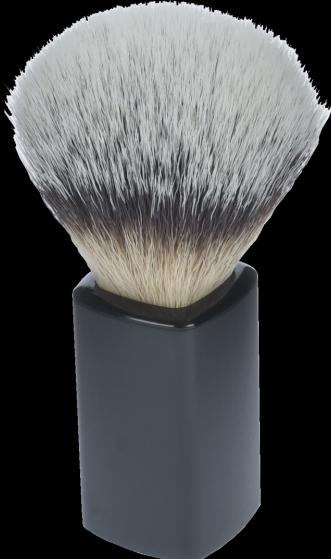 Immagine prodotto Pennello da barba in pelo sintetico, con manico in plastica nera Altezza: 10 cm Anello Ø 21 (Pennello da barba)
