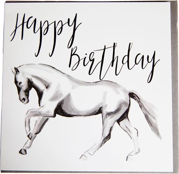 Immagine prodotto Gubblecote Biglietto d'auguri di buon compleanno disegnato a cavallo (1 pz.)