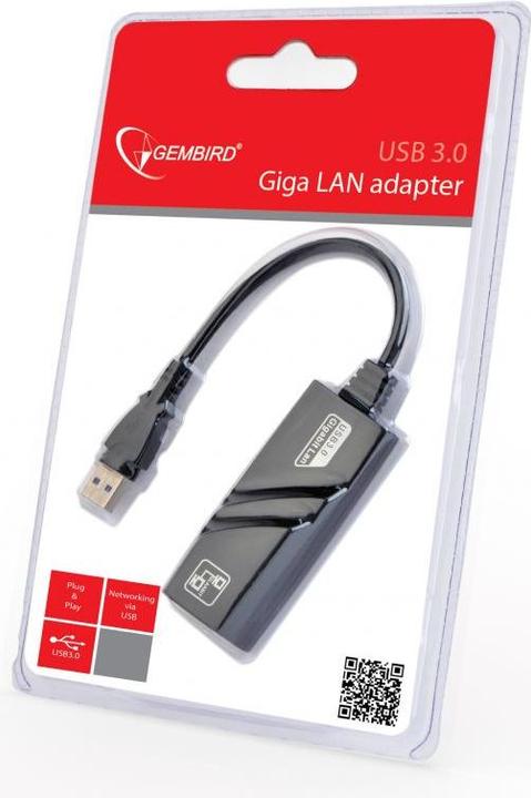 Actual product image Gembird NIC-U3-02 Network Adapter (USB, RJ45 (1x))
