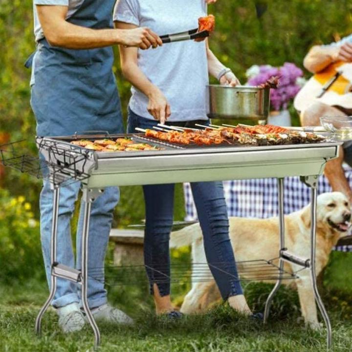Produktbild JTI Tragbarer Grill mit Zubehör - Edelstahl (60 cm)