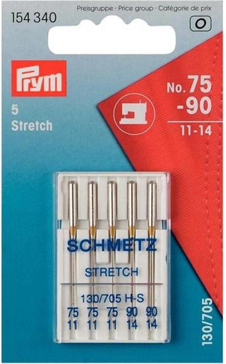 Prym Nähmaschinennadel Stretch Nr. 75 + 90, 5 Stück