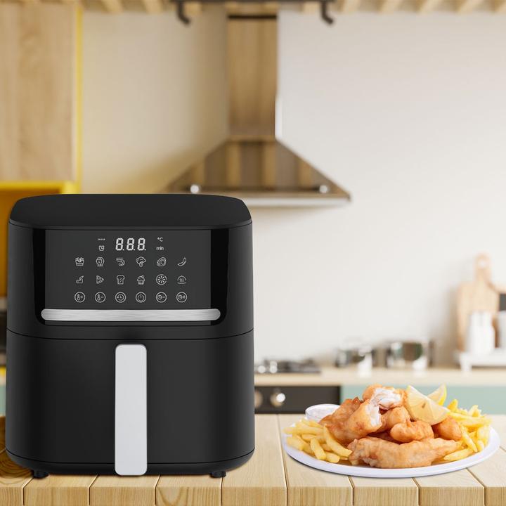 Produktbild Casativo Heissluftfritteuse mit 11 Koch-Programmen, 6,5 l, inkl. Silikonform, 1600 Watt