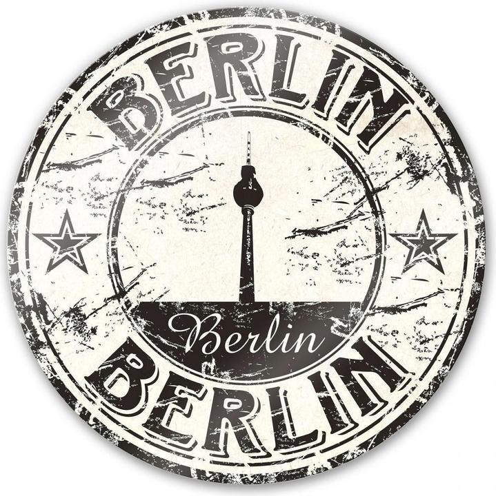 Produktbild Trenddeko Poststempel Berlin - rund (Ø 50 cm)