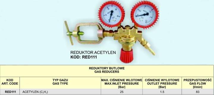 Fachowiec Reduktor Acetylen Red111