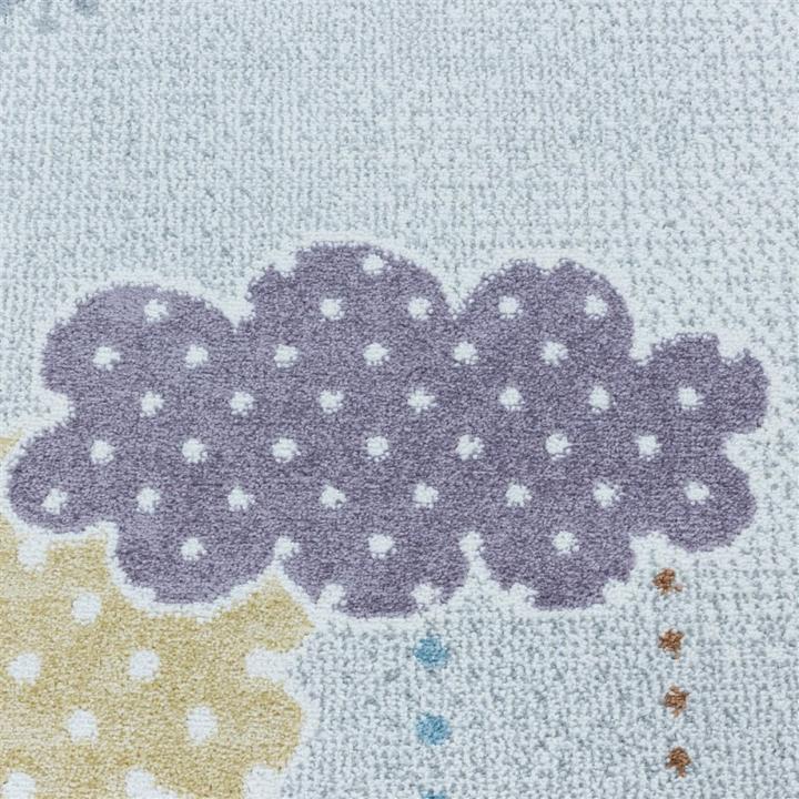 Actual product image Paco Home Children's rug Colourful clouds Stars Soft (160 x 230 cm)