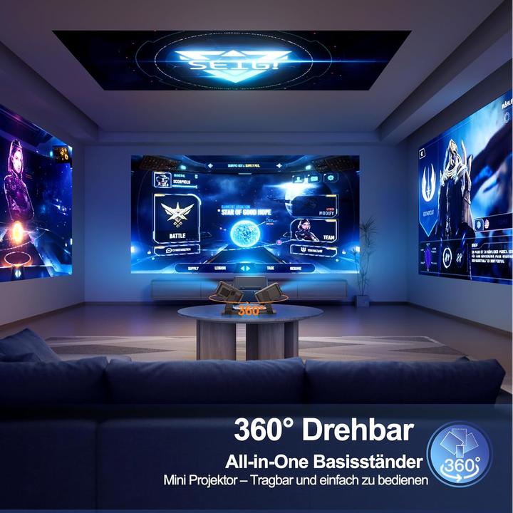 Image du produit ‎onoayo Mini projecteur (HD, 1500 lm)