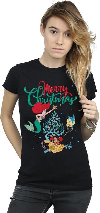 Immagine prodotto Disney Princess Ariel Merry Christmas Maglietta Donna (S)