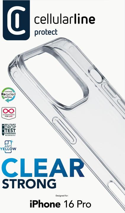 Immagine prodotto Cellularline Un caso chiaro e forte (Apple iPhone 16 Pro)
