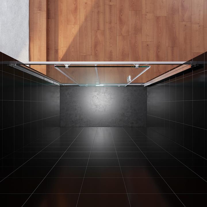 Immagine prodotto SONNI Duschabtrennung Nischentr Duschtren 150 x 185cm Duschtr Glas ESG 5mm (170 cm, 185 cm)
