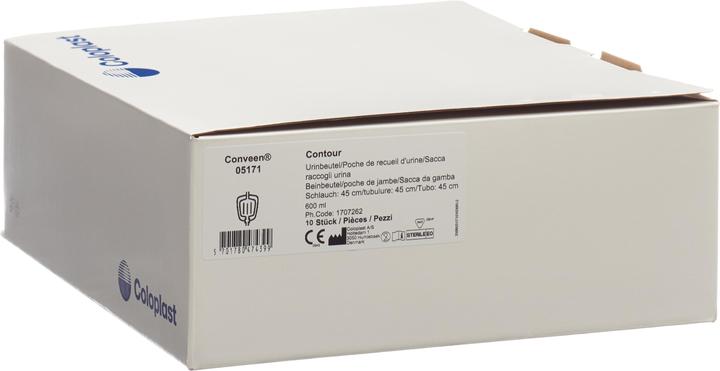 Actual product image Conveen Leg bag multi chamber 600ml 45cm back valve sterile