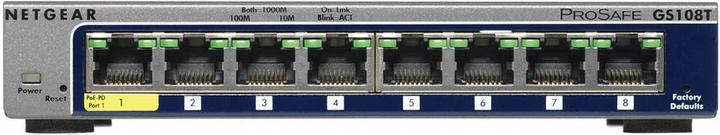 Actual product image Netgear Gs108t-200ges (8 ports)