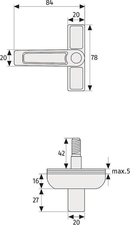 Image du produit Abus 2520 B AL0089 Serrure pour fenêtre à double battant