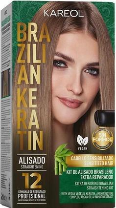 Immagine prodotto Kareol Kit di raddrizzamento alla cheratina brasiliana Extra Riparatore Vegan (Set per la cura dei capelli)