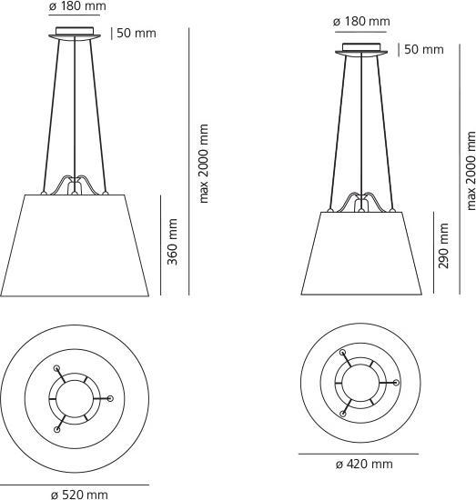 Immagine prodotto Artemide Paralume Tolomeo Mega Terra in raso ø42cm (E27)