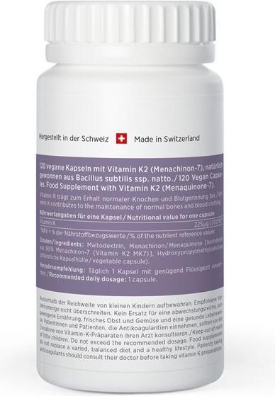 Actual product image Kingnature Vitamin K2 Vida Caps (120 Piece, Capsules, 76 g)