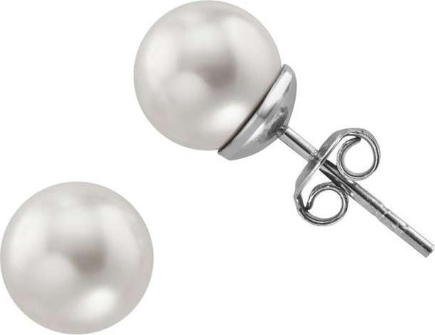 Image du produit Bijouteria Clous d'oreille (Perle synthétique avec noyau de cristal, Argent 925)