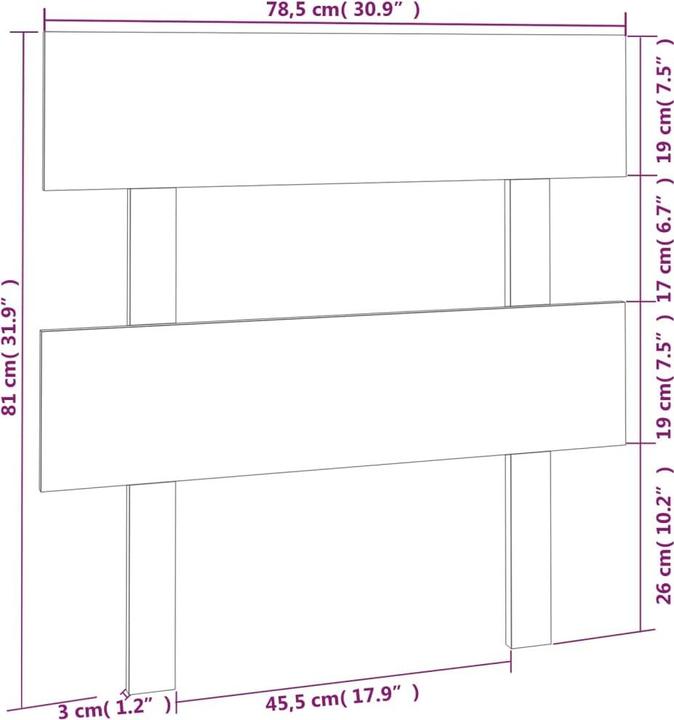 Image du produit VidaXL Lashonda (78.5 x 3 x 81 cm)