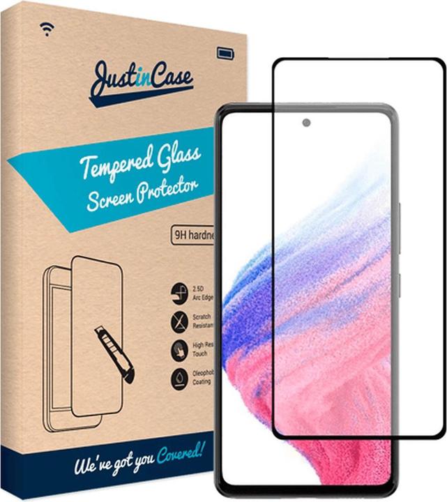 Actual product image Just in Case Tempered glass edge-to-edge screen protector Samsung Galaxy A53 (1 Piece, Samsung Galaxy A53)